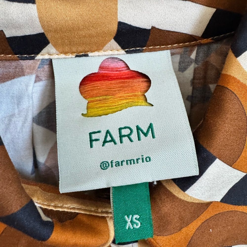 Farm Rio Bananada Button-Down Mini Dress XS - Picture 5 of 7